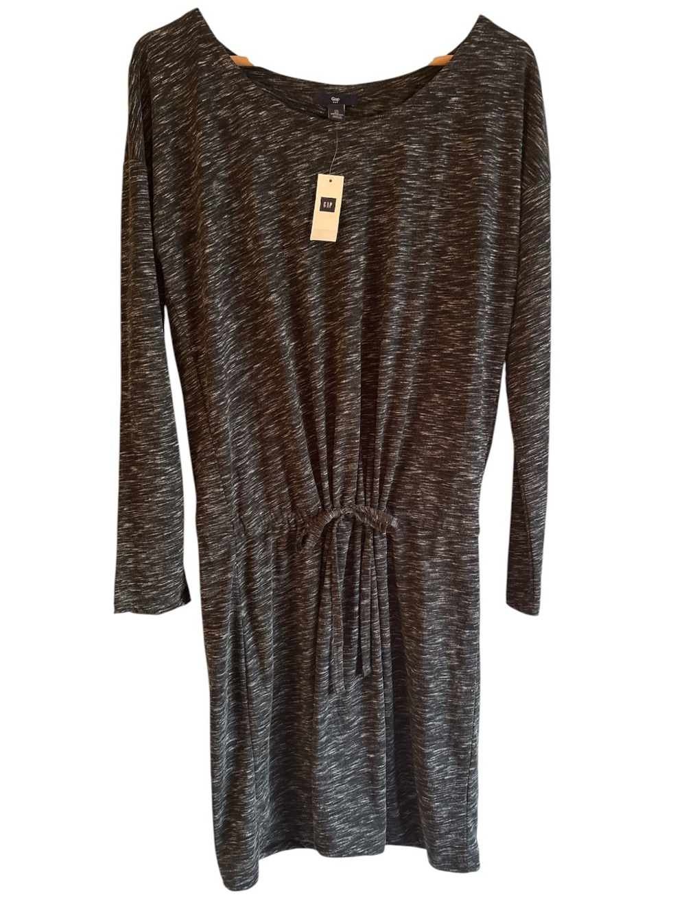 GAP Tie Waist Heather Gray Dress